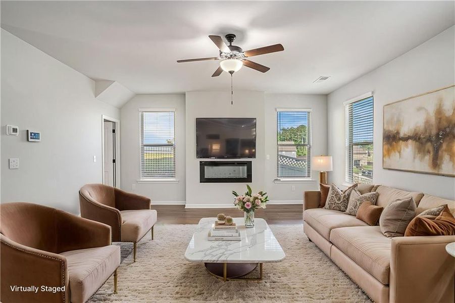 Furnished interior view inside a new home in , Hampton (Image 10).