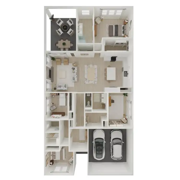2D floor plan layout for the Tacoma II by K. Hovnanian® Homes in Gateway Parks, Forney, TX (Image 4).