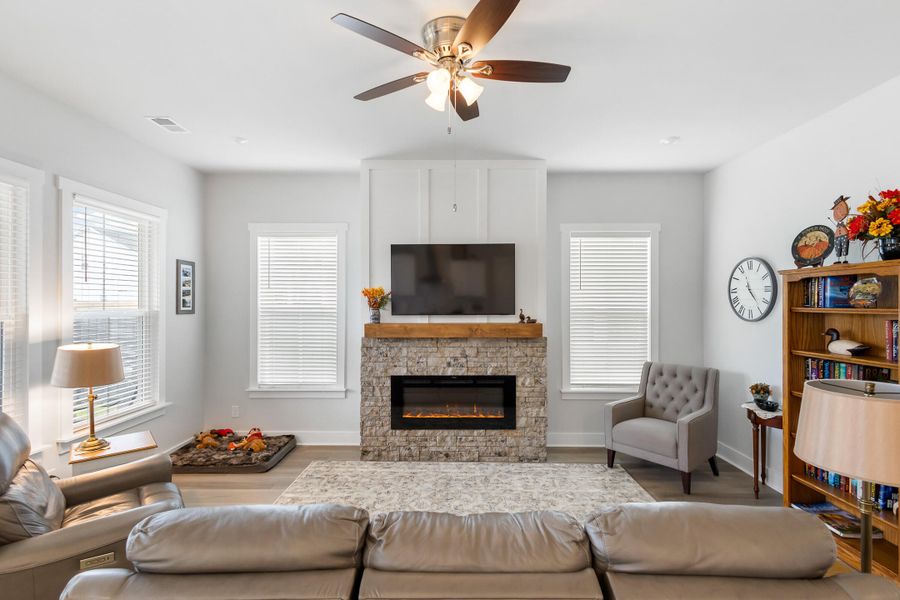 Furnished interior view inside a new home in Carnes Crossroads, Summerville (Image 7). Furnished interior view inside a new home in Carnes Crossroads, Summerville (Image 7).
