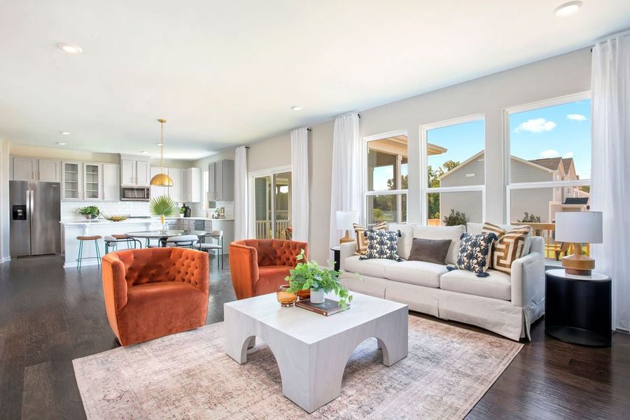 Furnished interior in a model home at Turkey Ridge in Smithfield (Image 7).