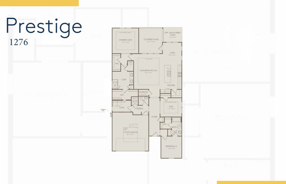 2D floor plan layout of this home in The Haven at Riverlights, Wilmington, NC (Image 5).