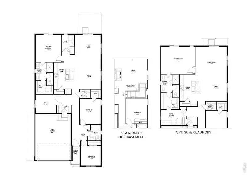 2D floor plan layout of this home in Granary, Johnstown, CO (Image 3).