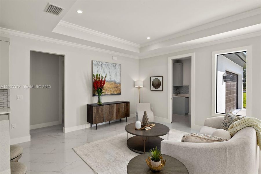 Furnished interior view inside a new home in , Naples (Image 8).