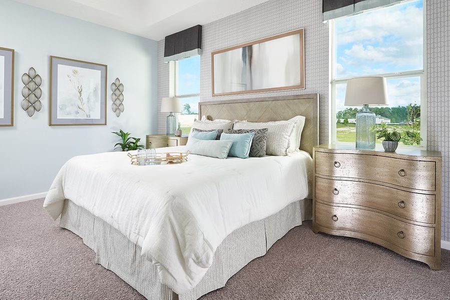 Representative furnished interior of a home built from the Margate II by Park Square Residential in The Sanctuary at Seaire, Parrish (Image 11).