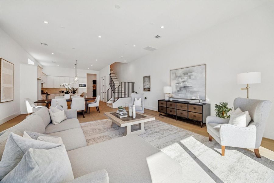 Furnished interior view inside a new home in West 21st Residences, Houston (Image 10).
