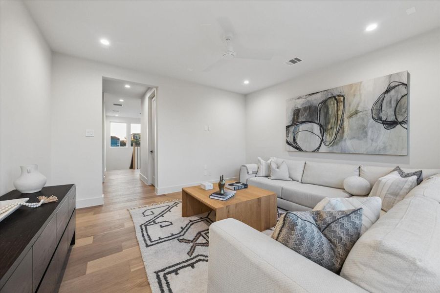 Pre-wired for surround sound, the gameroom is ready for memorable movie nights and quality time with friends and family.