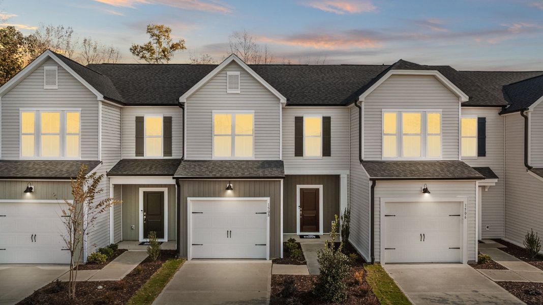 Front exterior of a new home in Flemingfield, Greensboro, NC, highlighting curb appeal (Image 17).