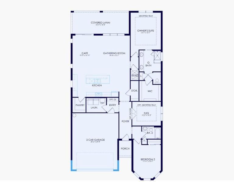 2D floor plan layout of this home in Highpointe, Stuart, FL (Image 3).