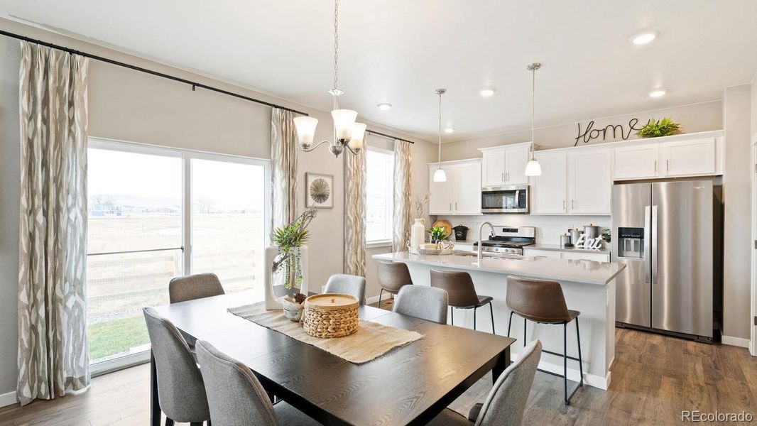 Furnished interior view inside a new home in Fossil Creek Ranch, Windsor (Image 8).