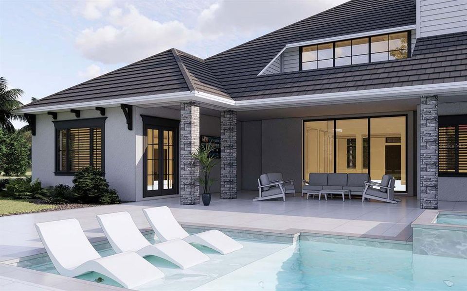 Exterior details and patio area of a home in , Myakka City (Image 13).