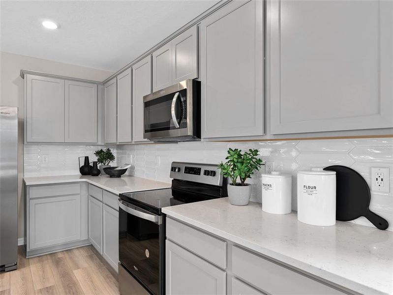 Furnished interior view inside a new home in EverBe, Orlando (Image 8). Furnished interior view inside a new home in EverBe, Orlando (Image 8).