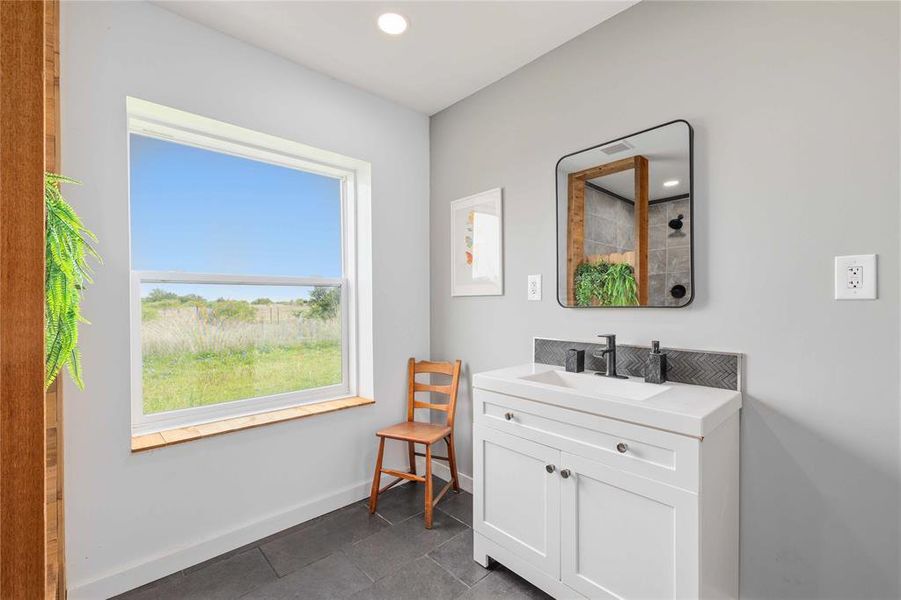 Furnished interior view inside a new home in , Bangs (Image 6).