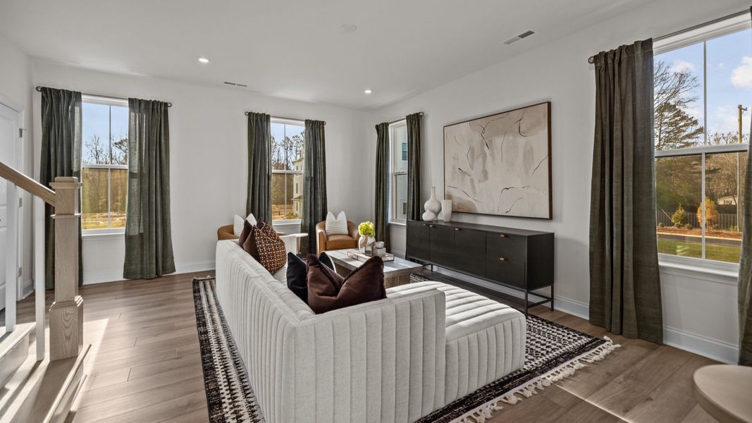 Furnished interior view inside a new home in The River District Townhomes, Charlotte (Image 26).