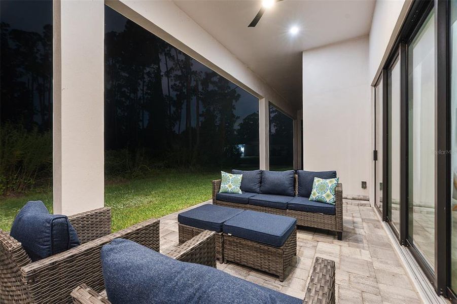 Exterior details and patio area of a home in , North Port (Image 34).