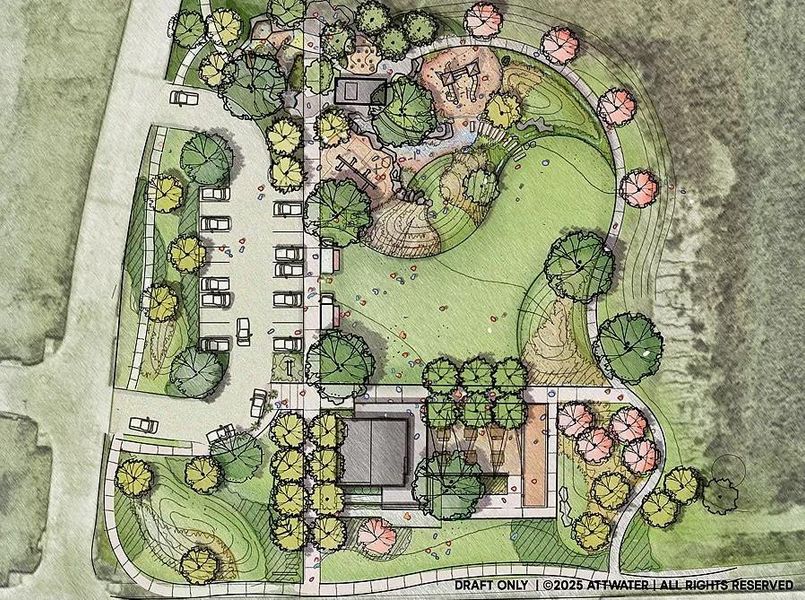 Arial view of future Attwater amenities