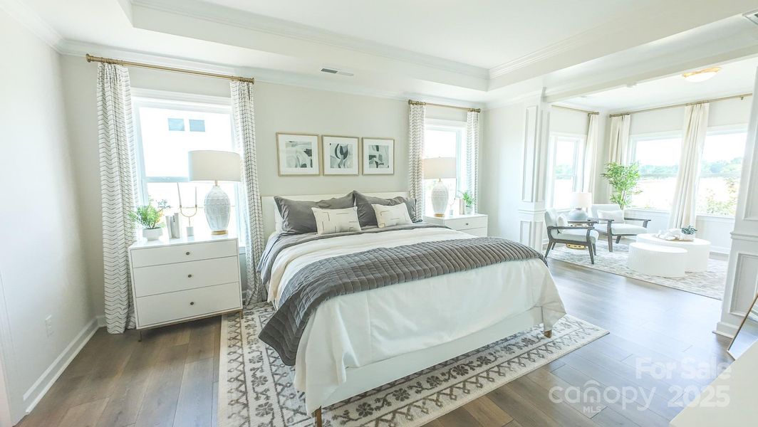 primary bedroom and sitting room