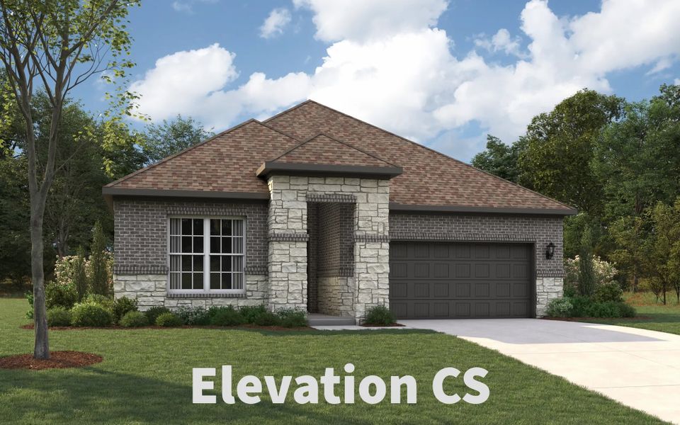 Representative exterior photo of a completed home built from the Austin by Stonehollow Homes in Heritage Grove, Blue Ridge, TX (Image 17).