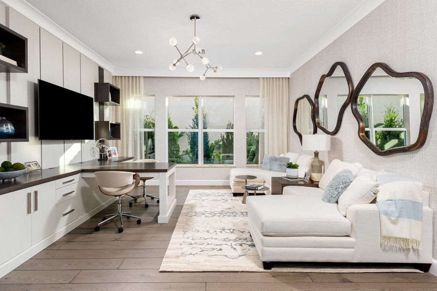 Representative furnished interior of a home built from the Carlyle by GL Homes in Valencia Grand (55+), Boynton Beach (Image 13).