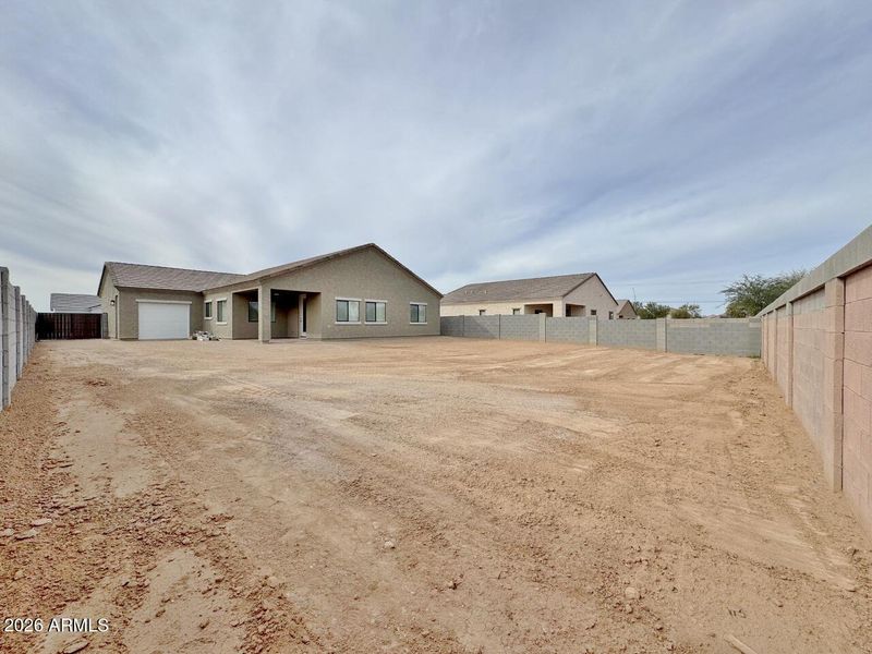 Back of home and yard Back of home and yard