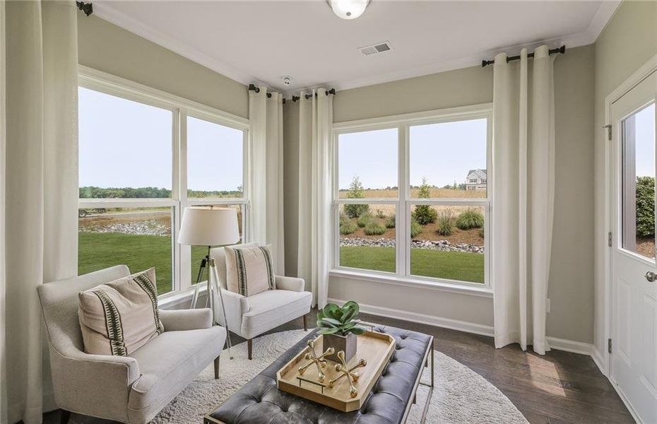Furnished interior view inside a new home in Traditions of Braselton, Jefferson (Image 9).