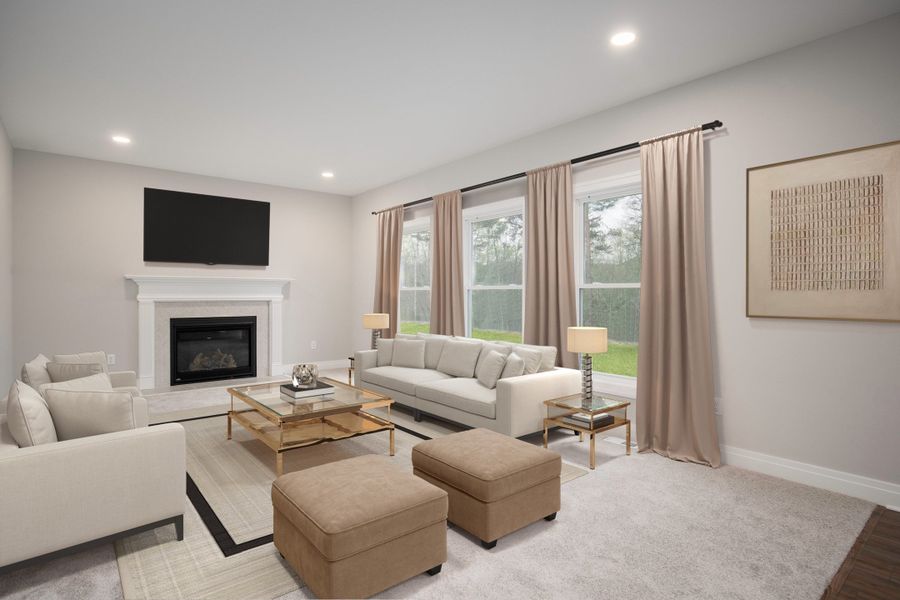 Representative furnished interior of a home built from the The Bailey by Forbes Capretto Homes in Wheatfield Crossing, North Tonawanda (Image 7).
