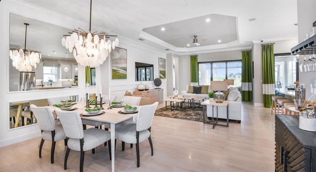 Furnished interior view inside a new home in Esplanade at Skye Ranch, Sarasota (Image 14).
