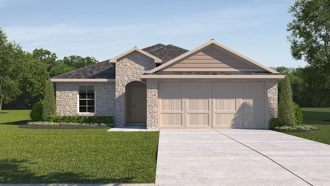 Representative exterior photo of a completed home built from the The Baxtor by D.R. Horton in Brookstone Creek, San Antonio, TX (Image 2). Representative exterior photo of a completed home built from the The Baxtor by D.R. Horton in Brookstone Creek, San Antonio, TX (Image 2).