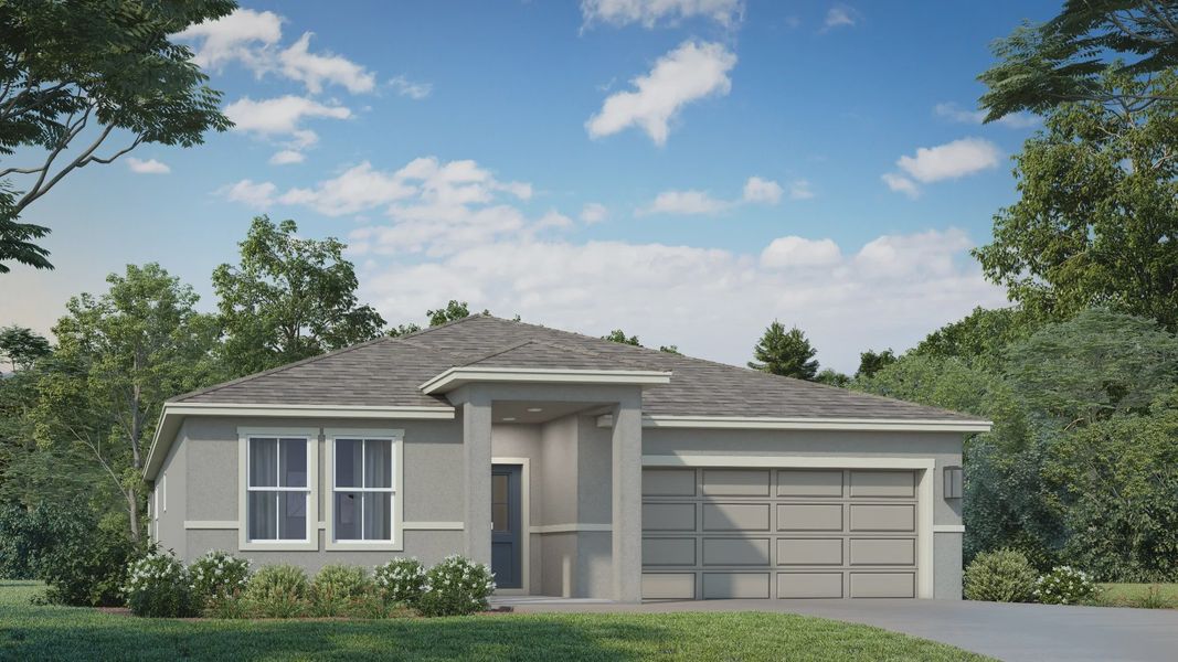 Representative exterior photo of a completed home built from the Castaway by DRB Homes in Hamilton Bluff, Haines City, FL (Image 20).