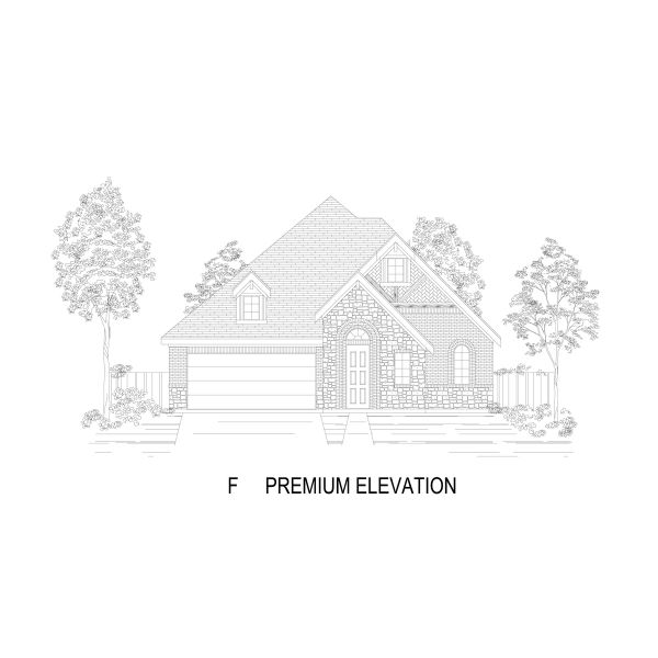 Representative rendering of the exterior for the Woodford F by First Texas Homes (Image 2).