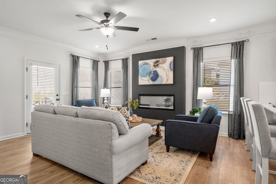 Furnished interior view inside a new home in Bryson Farms, Byron (Image 24).