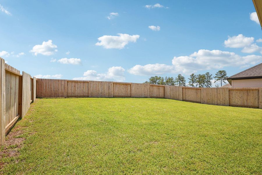 Spacious backyard