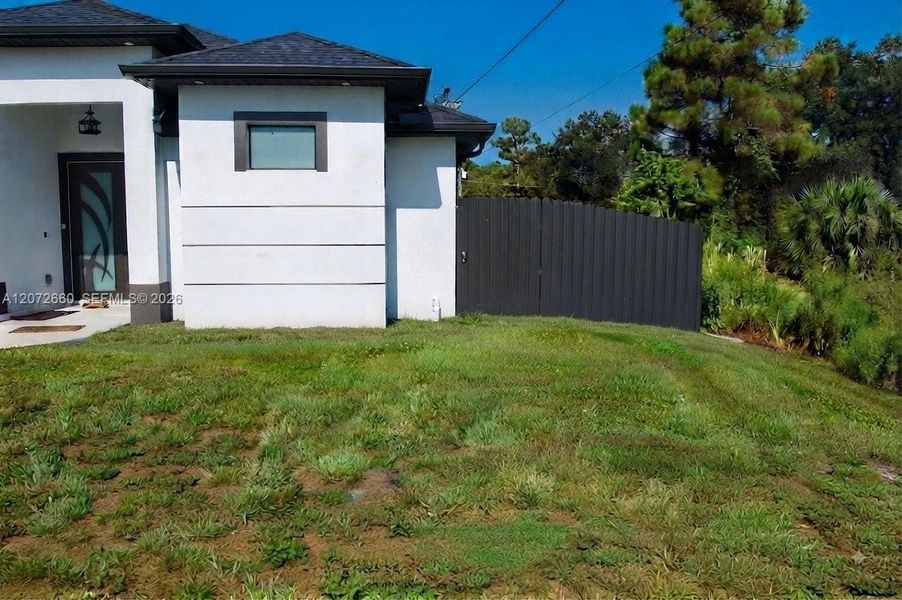 Right side fence entrance Right side fence entrance