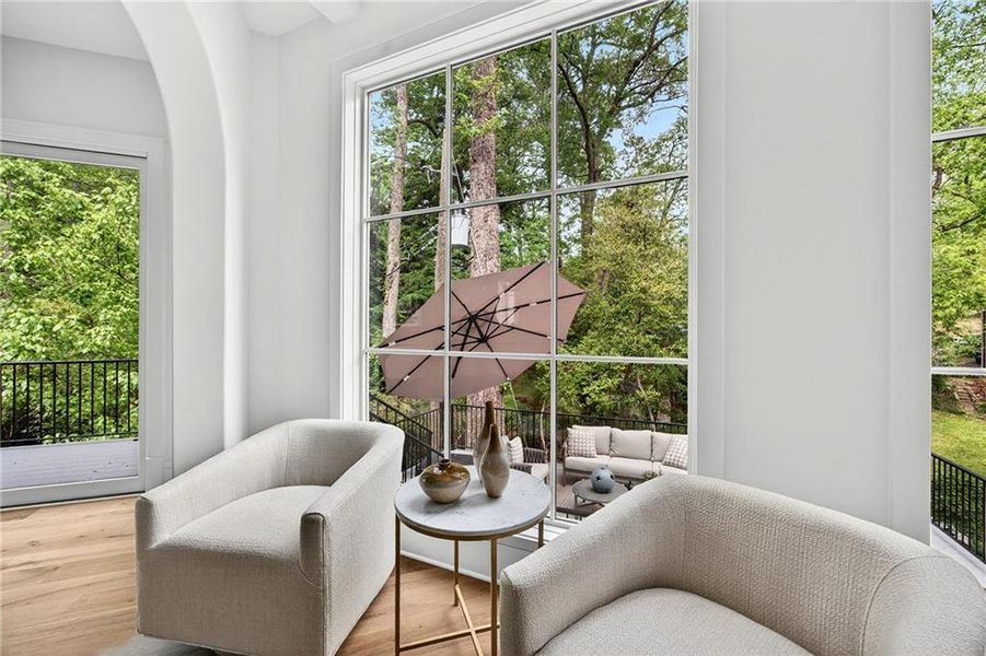 Exterior details and patio area of a home in , Atlanta (Image 29).