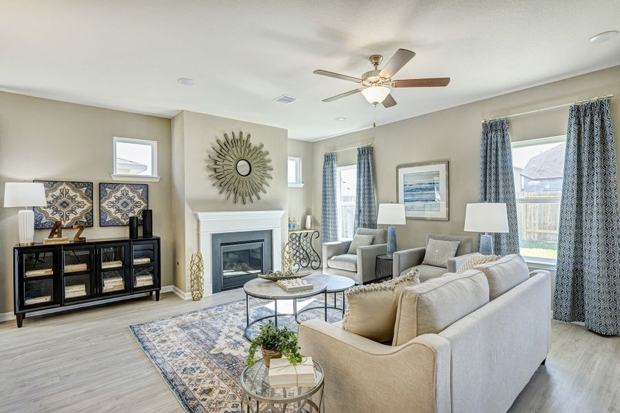 Furnished interior view inside a new home in Sierra Vista, Iowa Colony (Image 8). Furnished interior view inside a new home in Sierra Vista, Iowa Colony (Image 8).