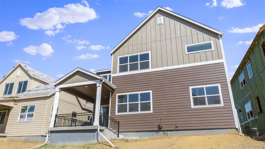 Exterior details and patio area of a home in Dillon Pointe - Journey, Westminster (Image 3).