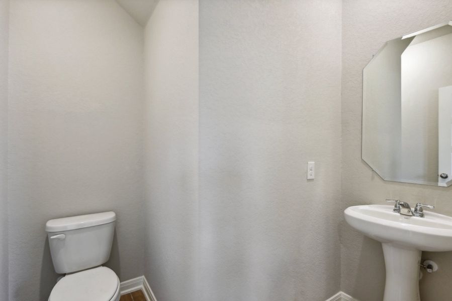 Powder room in the Medina floorplan at a Meritage Homes community.