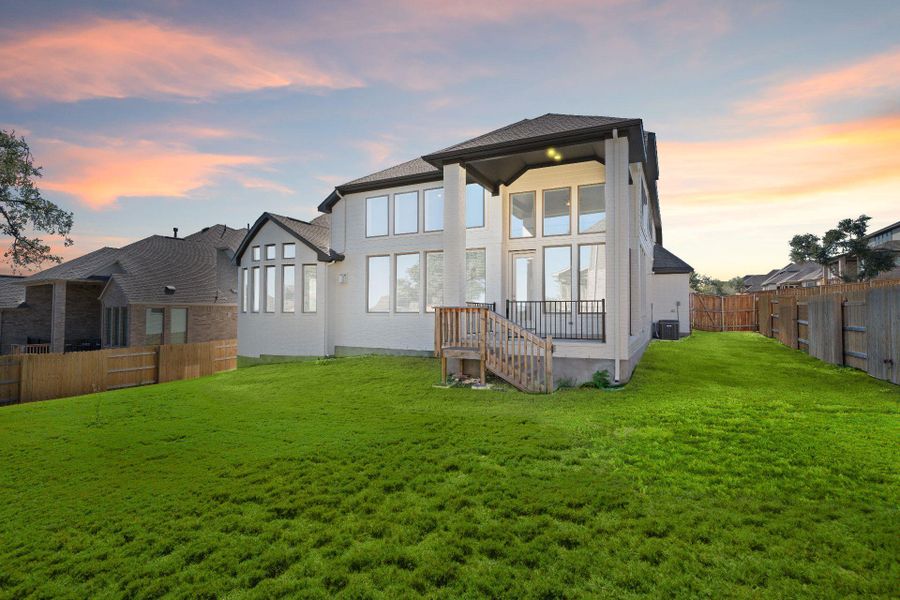 Rear of Home and Private Backyard