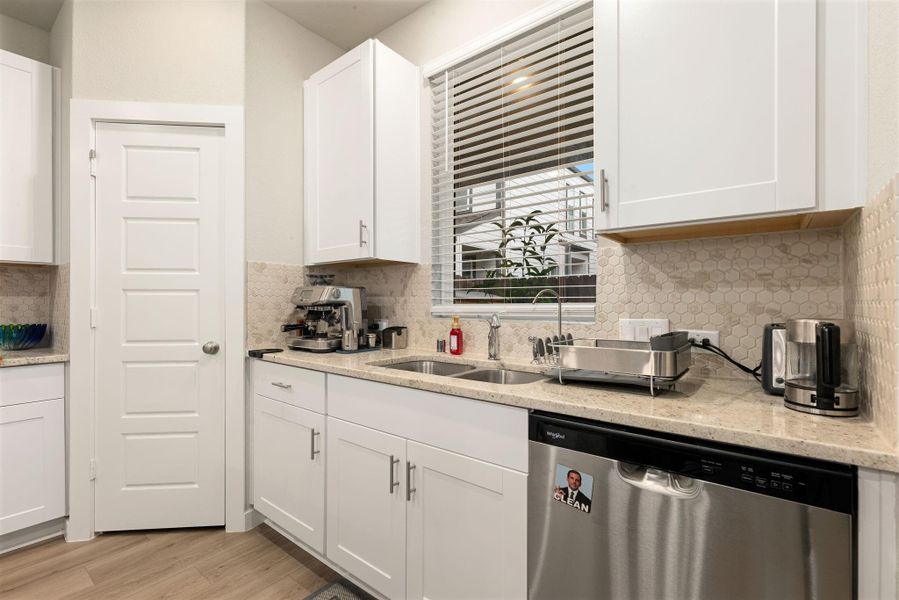 Furnished interior view inside a new home in Dunvale Village - Townhome Collection, Houston (Image 6). Furnished interior view inside a new home in Dunvale Village - Townhome Collection, Houston (Image 6).