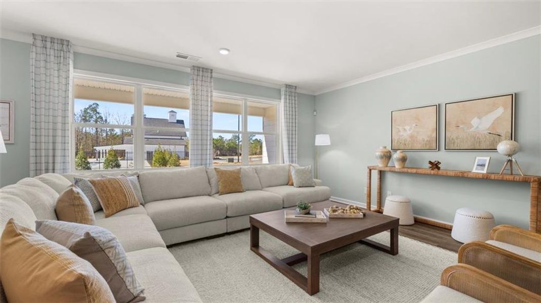 Furnished interior view inside a new home in Kingston Ranch at Lake Oconee, Buckhead (Image 35).