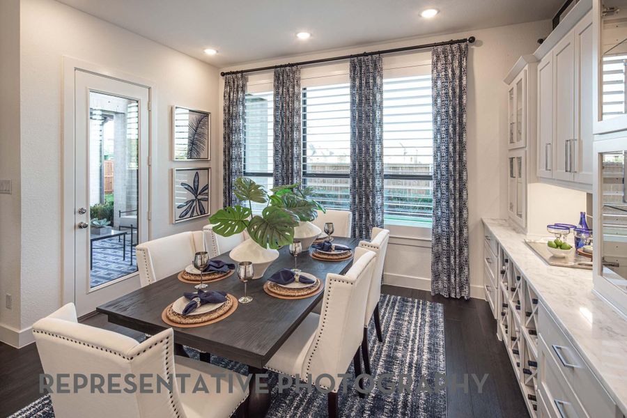 Furnished interior view inside a new home in Santa Rita Ranch, Liberty Hill (Image 20). Furnished interior view inside a new home in Santa Rita Ranch, Liberty Hill (Image 20).