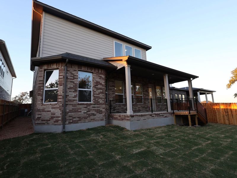Exterior details and patio area of a home in Edgewood, Leander (Image 24).