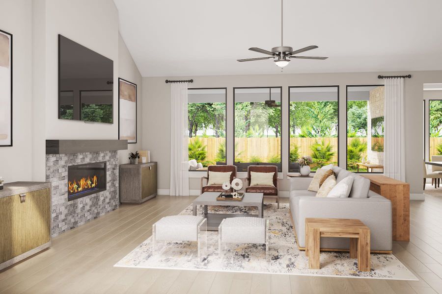 Representative furnished interior of a home built from the Lisbon by Tri Pointe Homes in Legacy Grove, Montgomery (Image 8).