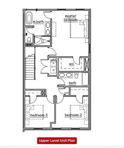 2D floor plan layout of this home in Skyview On Broad, Sugar Hill, GA (Image 3).