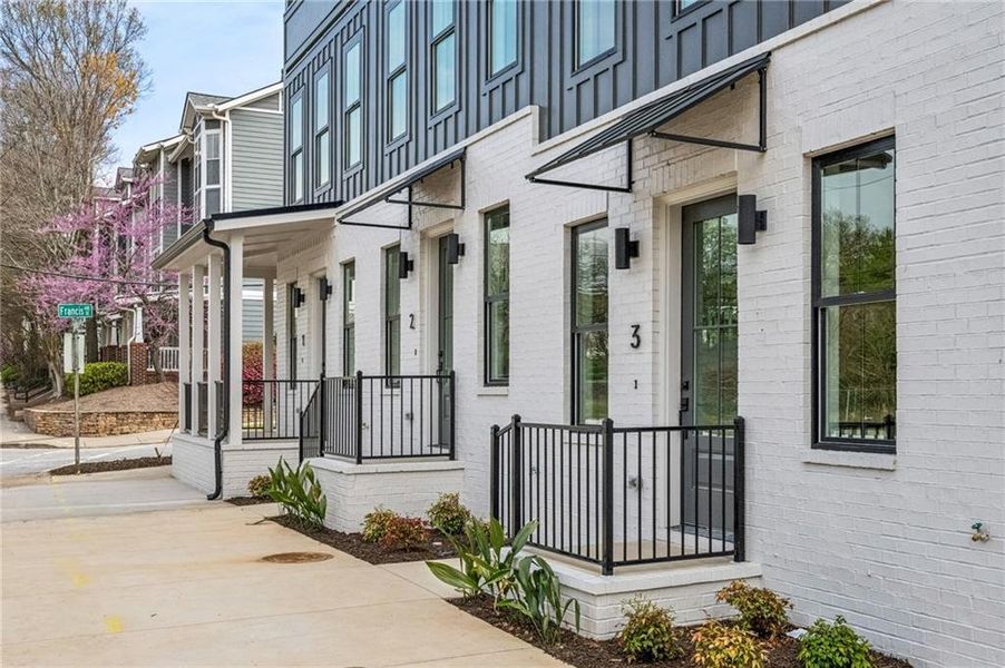 Exterior details and patio area of a home in , Atlanta (Image 2). Exterior details and patio area of a home in , Atlanta (Image 2).