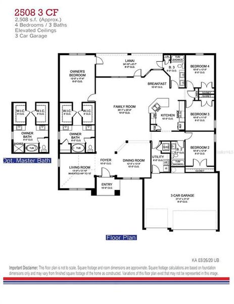 2D floor plan layout of this home in , Ocala, FL (Image 3).