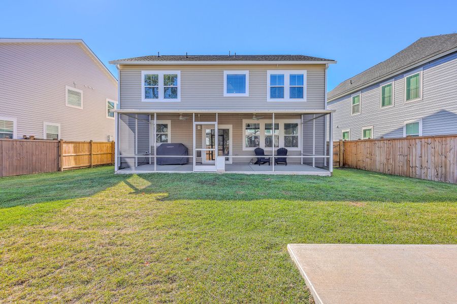 Exterior details and patio area of a home in Limehouse Village: Arbor Series, Summerville (Image 21). Exterior details and patio area of a home in Limehouse Village: Arbor Series, Summerville (Image 21).