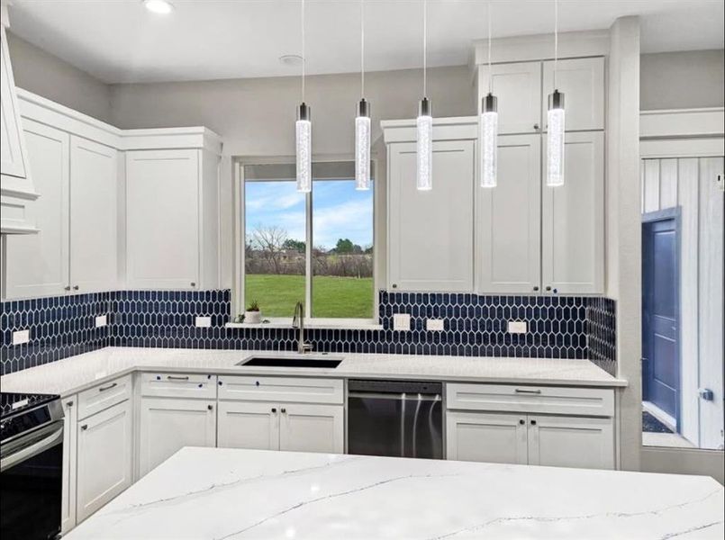 Furnished interior view inside a new home in , Log Cabin (Image 7).