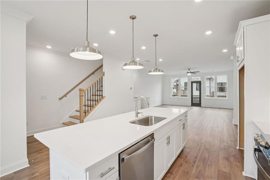 Furnished interior view inside a new home in Palisades Townhomes, Cumming (Image 12).