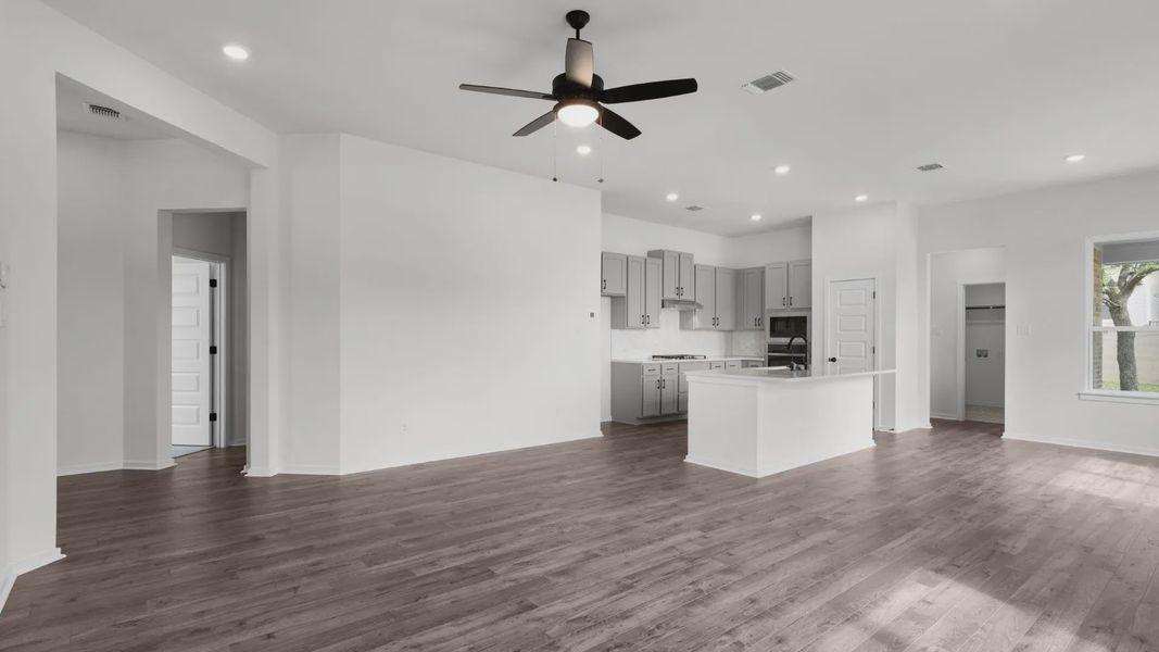 Representative unfurnished interior of a home built from the Aventura by Chesmar Homes in Parkside on the River, Georgetown (Image 14).