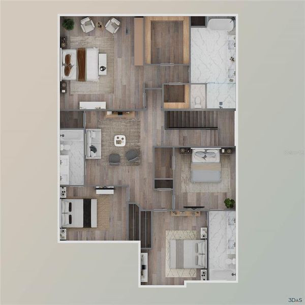 2D floor plan layout of this home in , Palm Harbor, FL (Image 3).